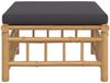 vidaXL Gartenhocker mit Dunkelgrauem Kissen Bambus 362310 Bild 3