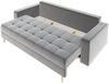 Sofa 3-Sitzer BELANO mit Schlaffunktion Hellgrau Bild 4