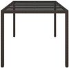 vidaXL Gartentisch Braun 190x90x75 cm Gehärtetes Glas und Poly Rattan 316711 Bild 4