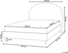 Bett mit Lattenrost MILLAY 140 x 200 cm Stoff Cremeweiß Bild 2
