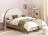Bett mit Lattenrost MILLAY 140 x 200 cm Stoff Cremeweiß Bild 3