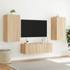 vidaXL TV-Wandschrank mit LED-Leuchten Sonoma-Eiche 40,5x35x80 cm 837262 Bild 5