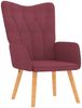 vidaXL Relaxsessel mit Hocker Weinrot Stoff [327542] Bild 5
