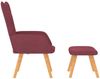 vidaXL Relaxsessel mit Hocker Weinrot Stoff [327542] Bild 3