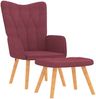 vidaXL Relaxsessel mit Hocker Weinrot Stoff [327542] Bild 2