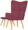 vidaXL Relaxsessel mit Hocker Weinrot Stoff [327542] Bild 4
