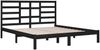 vidaXL Massivholzbett Schwarz 200x200 cm [3105819] Bild 4