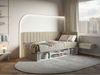 Selsey 'Ventrio' Jugendbett rechtsseitig mit Regalen, Easy-Clean-Samtbezug, greige, 90x200 cm Bild 3