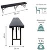 Klappbank im 2er Set schwarz, mobile Sitzbank 180x25cm, klappbare Bierbank für 4 Personen Bild 2