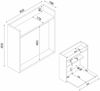 Dmora Schreibtisch Bariano, Mehrzweckschreibtisch, Bürotisch für PC, Eckschreibtisch, 60x20h60 cm, Weiß und Walnuss Bild 3