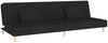 vidaXL Schlafsofa 2-Sitzer mit 2 Kissen Schwarz Stoff 375889 Bild 2