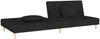 vidaXL Schlafsofa 2-Sitzer mit 2 Kissen Schwarz Stoff 375889 Bild 5