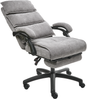 Chefsessel mit Fußstütze EATON Chenillegewebe Grau Bild 4