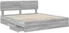 vidaXL Bettrahmen Graues Sonoma 200 x 200 cm Holzwerkstoff 3412155 Bild 5