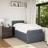 vidaXL Boxspringbett mit Matratze Dunkelgrau 90x200 cm Samt 3287645 Bild 3