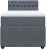 vidaXL Boxspringbett mit Matratze Dunkelgrau 90x200 cm Samt 3287645 Bild 4