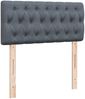 vidaXL Boxspringbett mit Matratze Dunkelgrau 90x200 cm Samt 3287645 Bild 5