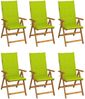vidaXL Klappbare Gartenstühle 6 Stk. mit Auflagen Massivholz Akazie 3064130 Bild 1
