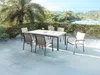 Vente-unique - NAURU Garden dining set Metall Schokoladenbraun - B 61 cm100 cm x H 89 cm76 cm x L 55 cm240 cm180 cm Bild 4