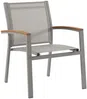 Vente-unique - NAURU Garden dining set Metall Schokoladenbraun - B 61 cm100 cm x H 89 cm76 cm x L 55 cm240 cm180 cm Bild 5