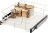 Teleskopschublade für 50 cm Schrank mit Einlegeboden, aus Metall, cremeweiß Bild 1