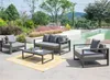 Vente-unique - MOLOKAI Gartensitzgruppe Metall Grau - B 61,2 cm x H 35,5 cm x L 110 cm Bild 2