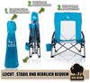 BigDean Faltstuhl Strandstuhl klappbar leicht stabil mit Getränkehalter (Packung, 1 St), UV-Beständig, Tragetasche, Extrabreite Standfüße Bild 2