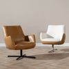 Bronx71 Ledersessel Stella drehbar cognac Bild 2