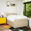 vidaXL Boxspringbett mit Matratze Creme 120x200 cm Stoff 3289728 Bild 4