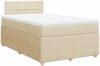 vidaXL Boxspringbett mit Matratze Creme 120x200 cm Stoff 3289728 Bild 3