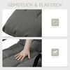Home Nature Wohnkonzept Schaukelstuhl mit 5-fach verstellbarer Rückenlehne, Ergonomischer Relaxsessel, Lesesessel bis 160 kg, 104×56×93,5 cm, Kunstleder Grau Bild 4