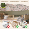 Crazy Pine 'Crazy Basic' Kinderbett mit Rausfallschutz, Skandinavisches Design, Holz, Natur, 90x190 cm, mit Ausziehbett Bild 4
