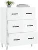 Sideboard, Kommode Hochglanz-Weiß 69,5x34x90 cm Holzwerkstoff j1818p Bild 4