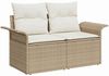 vidaXL Gartensofa-set mit Kissen 8 pcs Beige Poly-Rattan 3348227 Bild 4