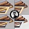 hofstein Deckenleuchte Deckenlampe aus Metall/MDF/Kunststoff in Schwarz/Holzoptik/Weiß, ohne Leuchtmittel, moderne Deckeneuchte mit Multi-Step-Funktion Bild 1