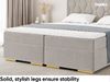 MEBLINI Boxspringbett mit Bettkasten - 120x200 - H3/Taupe Samt - Versal - Gepolstert Doppelbett mit Matratze und Topper - Polsterbett mit Stauraum - Bett mit Kopfteil - Stauraumbett Bild 5