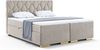 MEBLINI Boxspringbett mit Bettkasten - 120x200 - H3/Taupe Samt - Versal - Gepolstert Doppelbett mit Matratze und Topper - Polsterbett mit Stauraum - Bett mit Kopfteil - Stauraumbett Bild 2