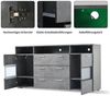 Merax Sideboard mit 3 Schubladen und 3 offenen Fächern, Kommode Industrial mit LED, Lowboard mit Metallgriff, B:140cm Bild 2