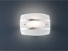 Moderne LED Wandleuchte Weißer Glasschirm mit Dekorstreifen in Silber, B: 30cm Bild 5