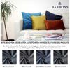 BARBONS Kissenbezug 40x40 2er Set – Samt Dekokissenbezug weiche Kissenbezüge Kissenhülle mit Reißverschluss Kopfkissenbezug (40x40, Anthrazit) Bild 3