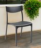 Dmora Gartenstuhl Lupia, Gartensitz, Outdoor-Stuhl, Outdoor-Sessel, Made in Italy, 54x46 h80 cm, Anthrazit Bild 2