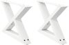 vidaXL Couchtischbeine 2 Stk. Weiß 60x(30-31,3) cm Stahl 4012689 Bild 2
