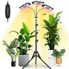 LMaxhome Pflanzenlampe LED Vollspektrum Dimmbar Pflanzenlicht mit Ständer für Zimmerpflanzen, Drei Lampen, 1/2/3 Köpfe, Auto Timer 3/6/12H, 6 Modi Helligkeit, Höhenverstellbar Bild 5