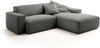 KAWOLA Sofa RANI Ecksofa Feincord anthrazit Recamiere rechts 71 x 189 x 228 cm Bild 2