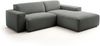 KAWOLA Sofa RANI Ecksofa Feincord anthrazit Recamiere rechts 71 x 189 x 228 cm Bild 3