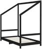 vidaXL Kinderbett Schwarz 2x(80x160) cm Massivholz Kiefer 3200597 Bild 4
