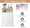 Badezimmer-Schrank Multifunktionales Freistehendes Regal mit Tür 40 X 30 X 70 cm Weiß Bild 4