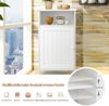 Badezimmer-Schrank Multifunktionales Freistehendes Regal mit Tür 40 X 30 X 70 cm Weiß Bild 3