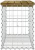 vidaXL Gartenbank aus Gabionen 63x31,5x42 cm Kiefernholz Imprägniert 834346 Bild 4