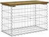 vidaXL Gartenbank aus Gabionen 63x31,5x42 cm Kiefernholz Imprägniert 834346 Bild 5